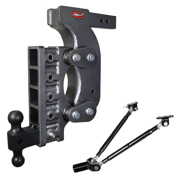 The BOSS TORSION-FLEX 2.5 in. Rec 18 in. Drop 2.4K TW 21K Hitch Dual-Ball Stabilizer